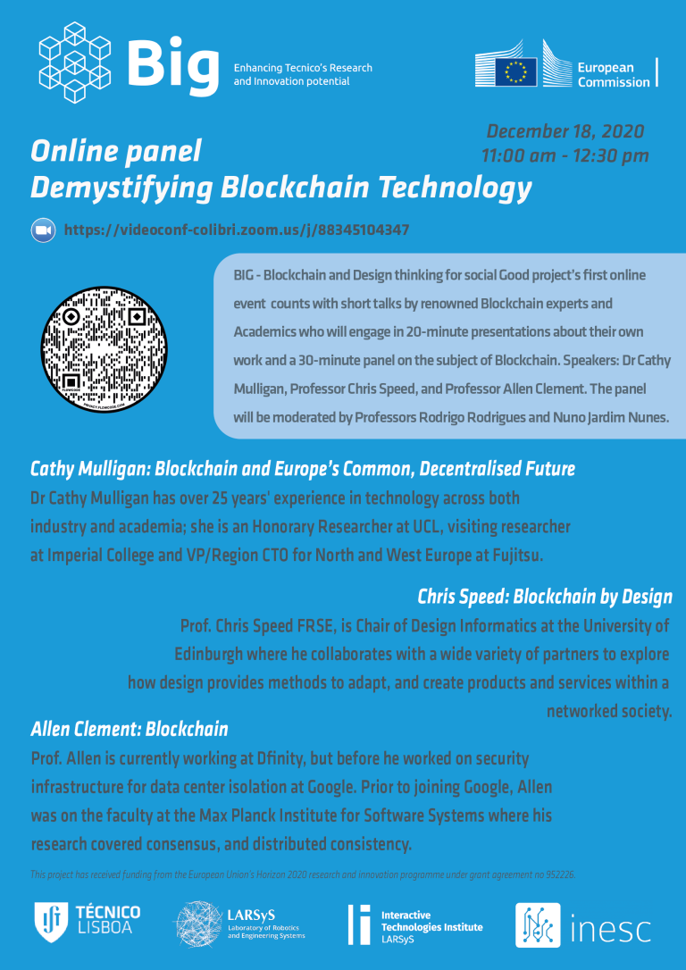 Demystifying Blockchain Technology Panel – Friday 18 Dec. 2020 from 11:00 to 12:30